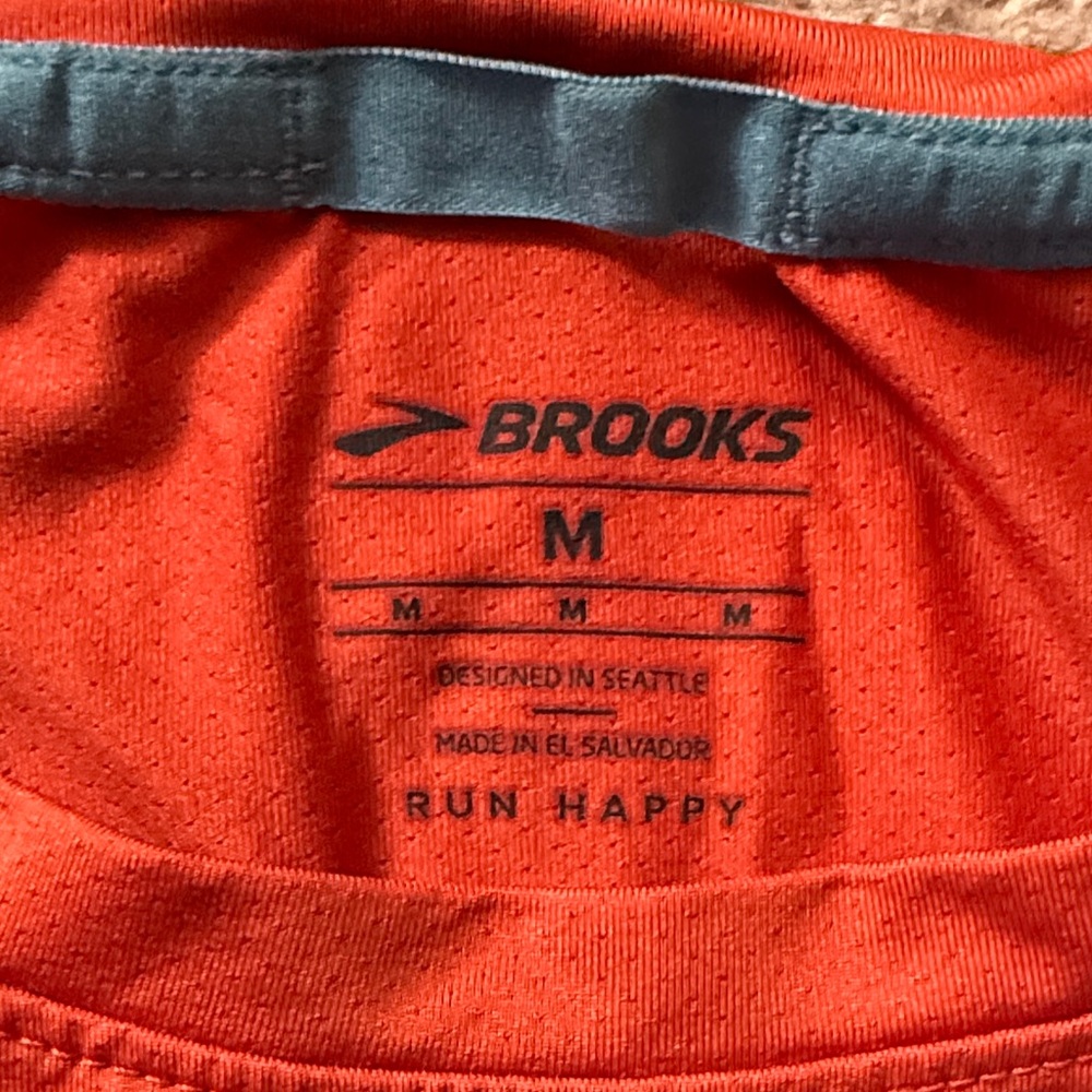 Brooks Men's Red Short Sleeve Tee - Picture 2 of 2